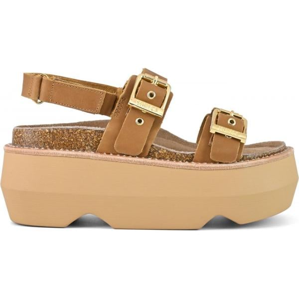 sandali col tacco Colors of California marrone