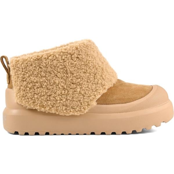 Stivaletti da donna in beige sabbia maxi in pelle Colors of California