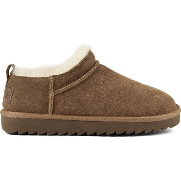 Stivali da donna mini in grigio scuro in montone Colors of California