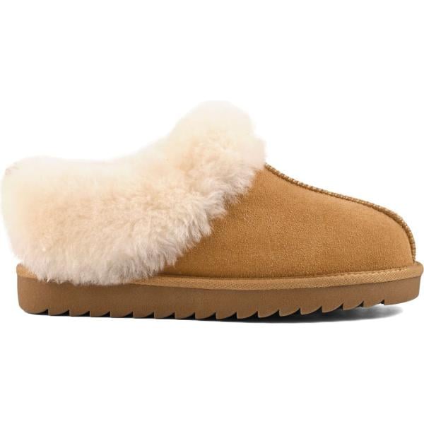 Stivali da donna mini in beige sabbia in montone Colors of California