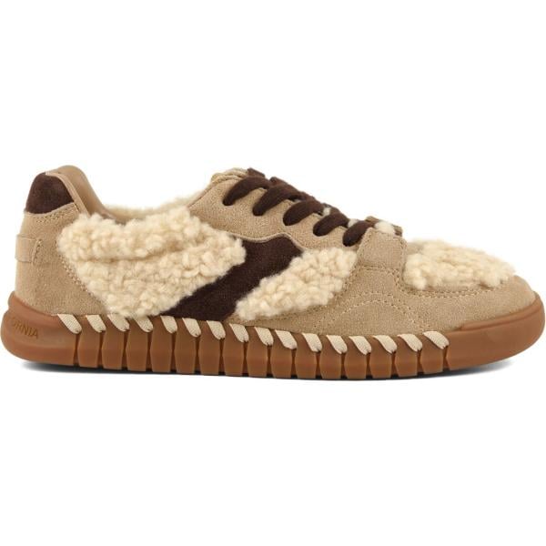 Sneakers da donna in beige sabbia in pelle Colors of California