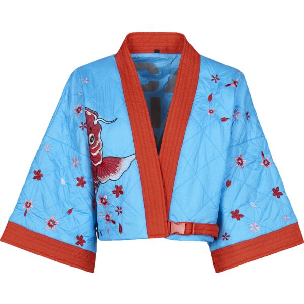 kimono Canadian blu con stampe