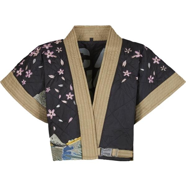 kimono Canadian nero con stampe