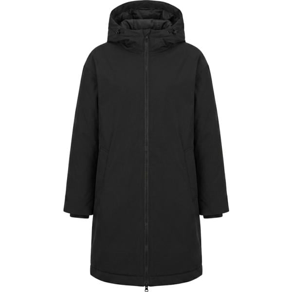 Parka da donna in nero pece collo alto con zip in poliestere Canadian