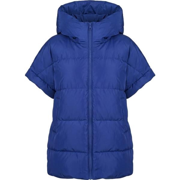 Piumino da donna in blu scuro collo con cappuccio senza maniche in poliestere Canadian