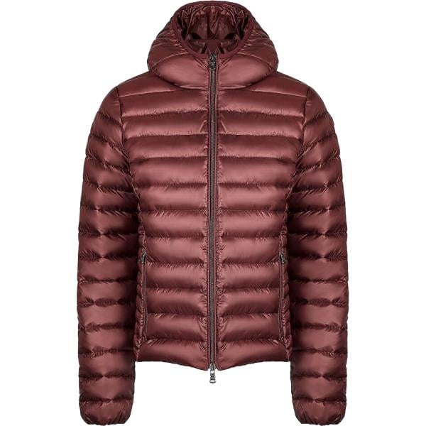 Piumino da donna in bordeaux collo con cappuccio corto con zip in poliestere Canadian