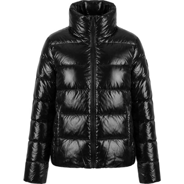 Piumino da donna in nero pece con zip in poliestere Canadian