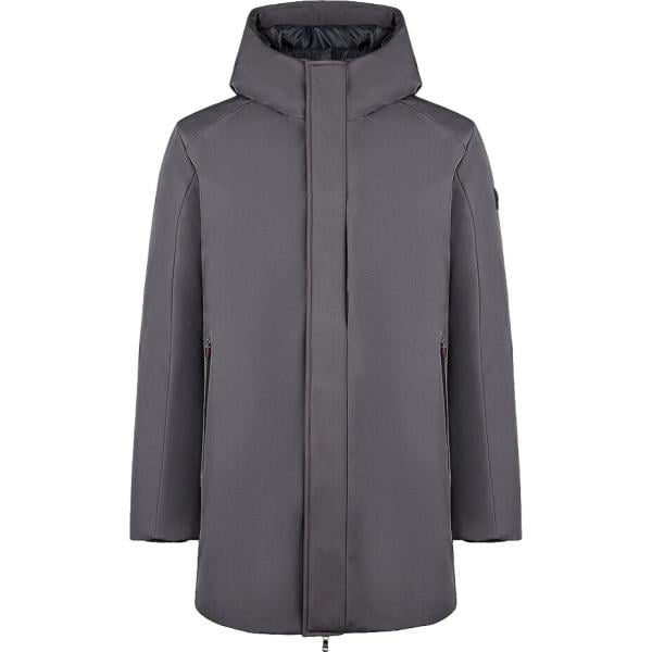 Parka da uomo in grigio scuro con zip in poliestere Canadian