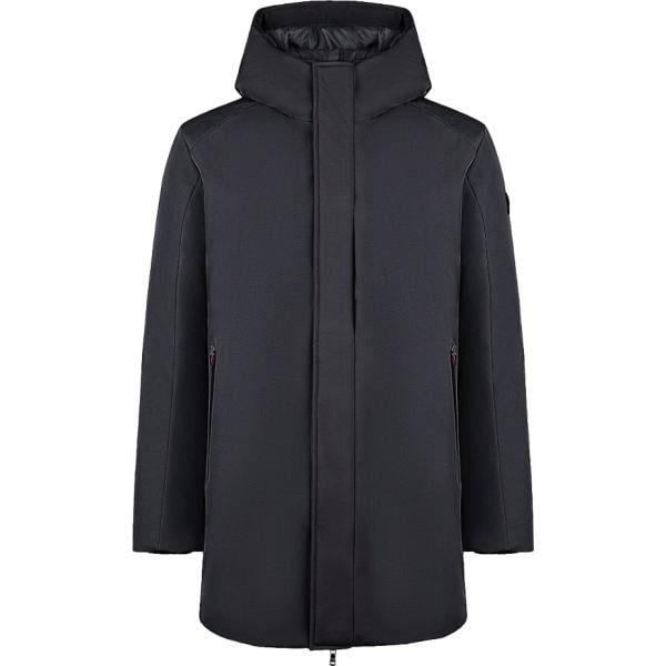 Giacca soprabito da uomo in nero pece con zip in poliestere Canadian