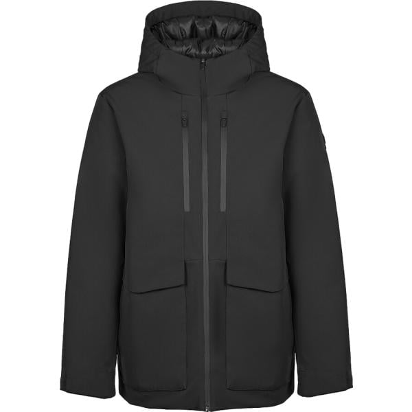 Bomber da uomo in nero pece con zip in poliestere Canadian