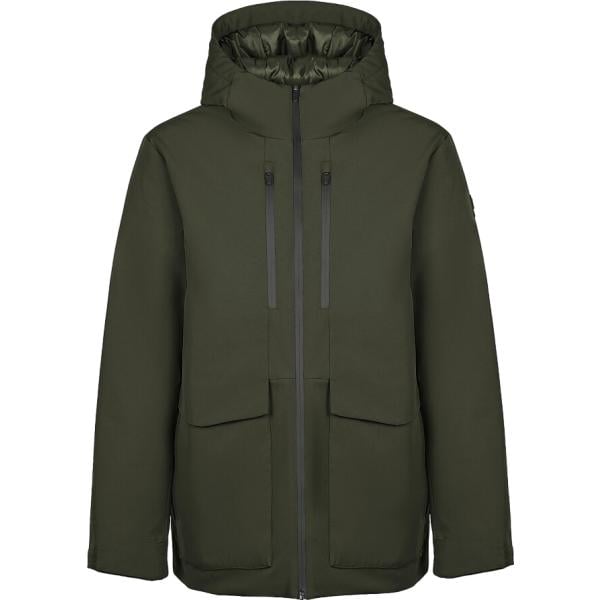 Bomber da uomo in verde oliva con zip in poliestere Canadian