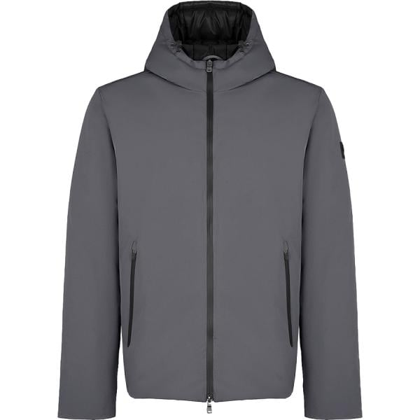 Giacca soprabito da uomo collo con cappuccio tessuto impermeabile con zip in poliestere Canadian