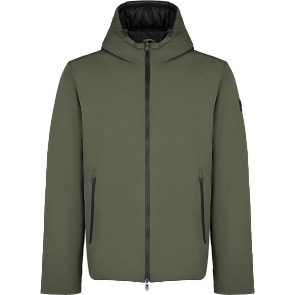 Giacca soprabito da uomo collo con cappuccio tessuto impermeabile con zip in poliestere Canadian