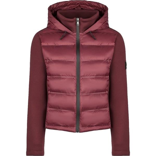 Piumino da donna in bordeaux con zip in rayon Canadian