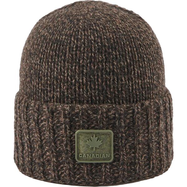 Beanie da donna in nero pece made in italy in lana Canadian