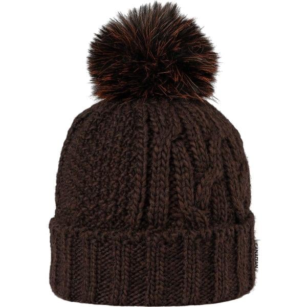 Beanie da donna in nero pece made in italy in lana Canadian