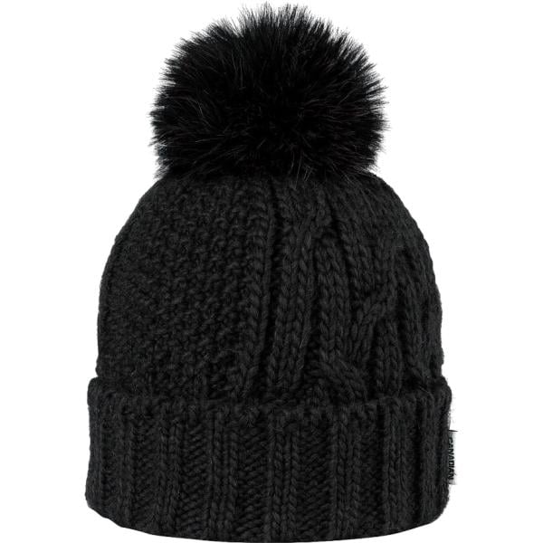 Beanie da donna in nero pece made in italy in lana Canadian