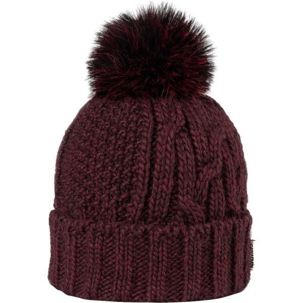 Beanie da donna in bordeaux made in italy in lana Canadian