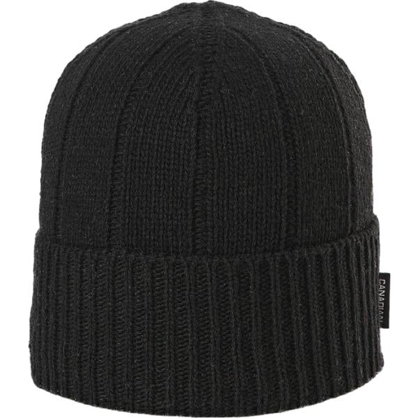 Beanie da uomo in nero pece made in italy in lana Canadian