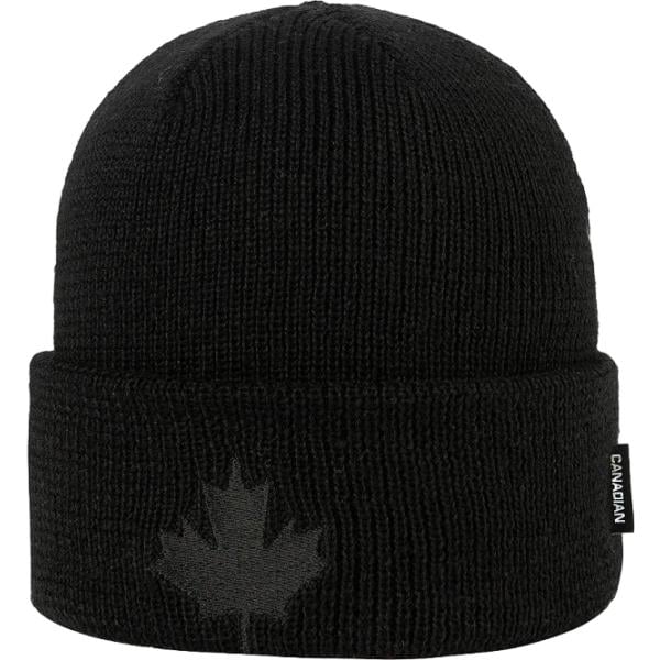 Beanie da donna in nero pece in lana Canadian