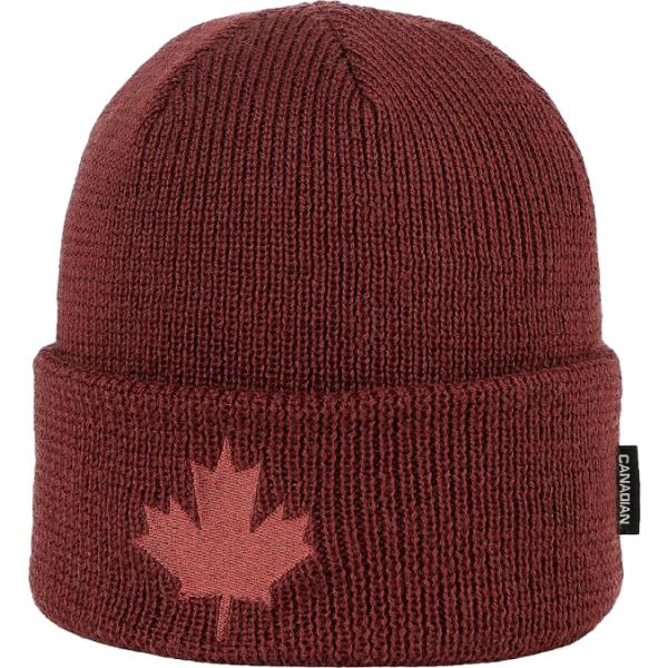 Beanie da donna in bordeaux in lana Canadian