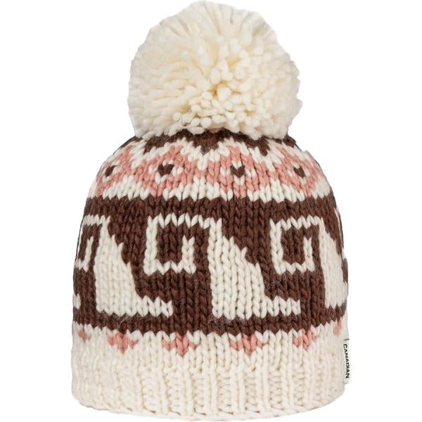 Beanie da donna in bianco avorio neve in acrilico Canadian