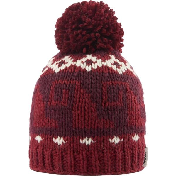 Beanie da donna in marrone scuro neve in acrilico Canadian
