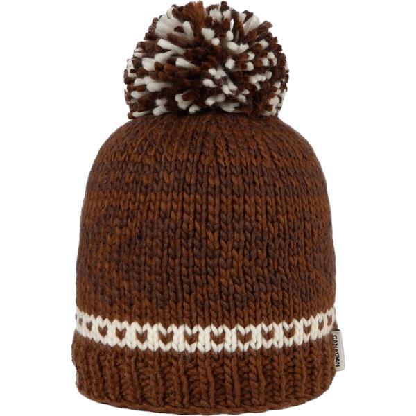 Beanie da donna in marrone scuro neve in acrilico Canadian