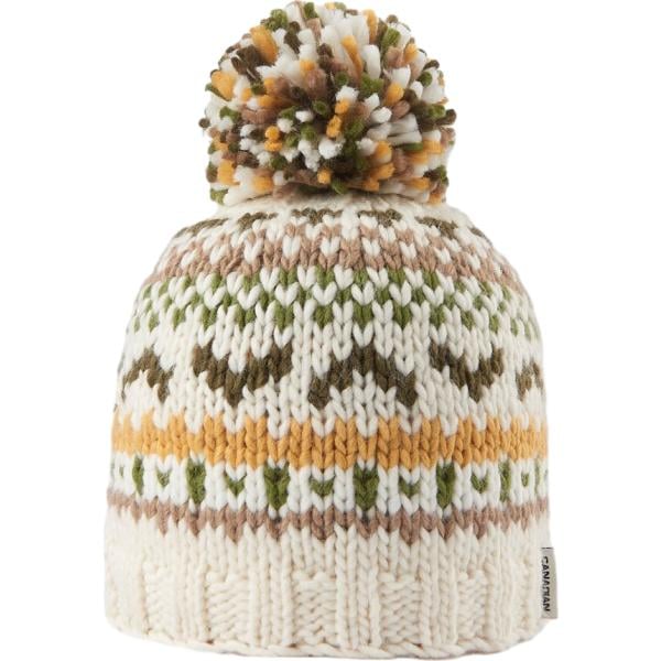 Beanie da donna in bianco avorio neve in acrilico Canadian