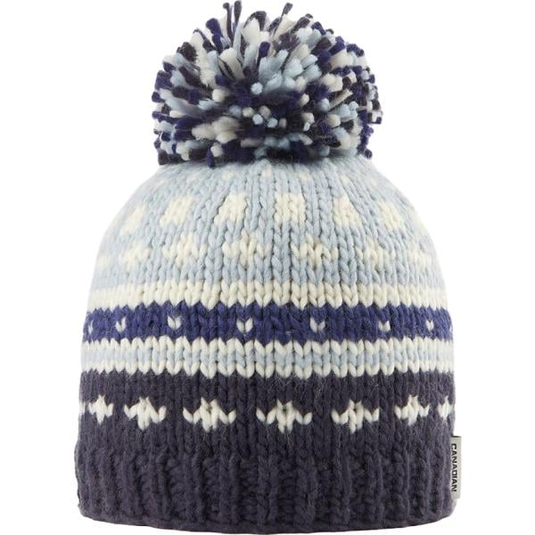 Beanie da donna in blu scuro neve in acrilico Canadian