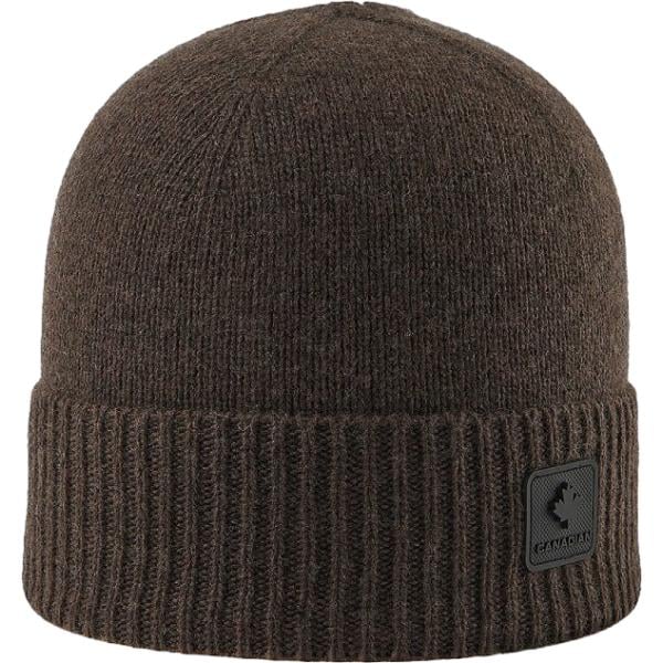 Beanie da donna in nero pece made in italy in lana Canadian