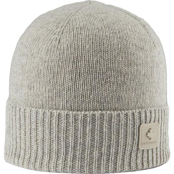 Beanie da donna in beige sabbia made in italy in lana Canadian