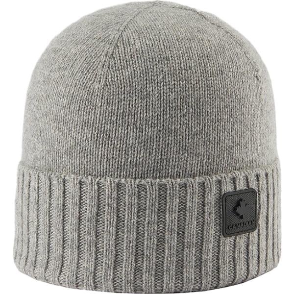Beanie da donna in grigio scuro made in italy in lana Canadian
