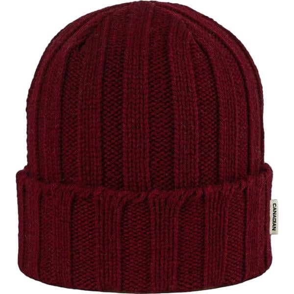 Beanie da uomo in viola scuro in lana Canadian