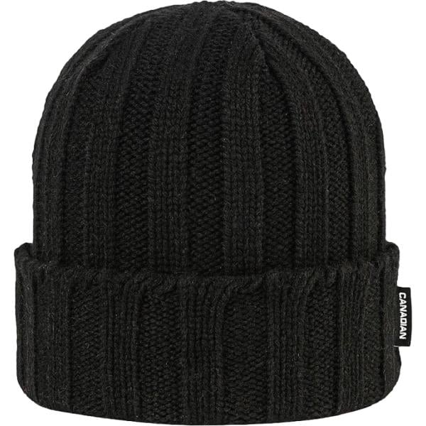 Beanie da uomo in nero pece in lana Canadian