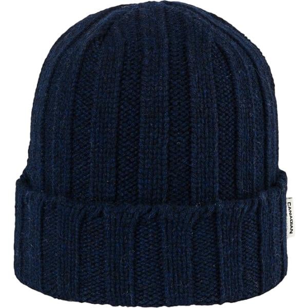 Beanie da uomo in blu scuro in lana Canadian