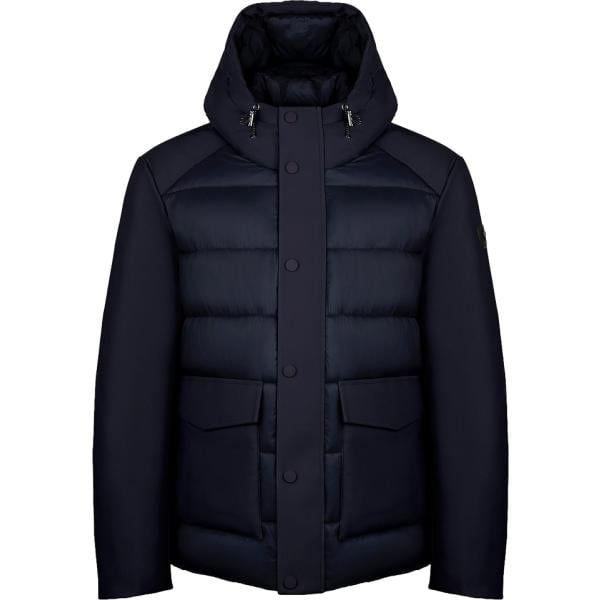 Piumino da uomo in blu scuro collo con cappuccio con zip Canadian