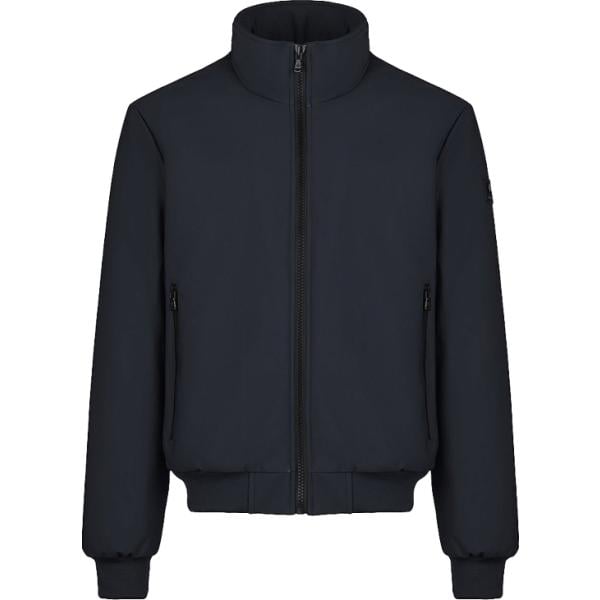 Bomber da uomo in nero pece collo alto con zip in nylon Canadian