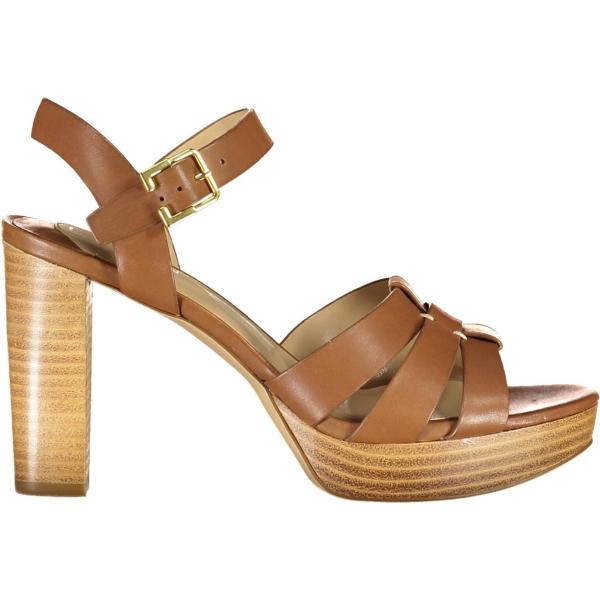 sandali col tacco Ralph lauren marrone