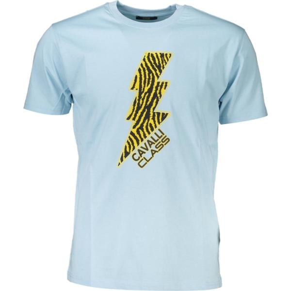 t-shirt Cavalli class blu con stampe