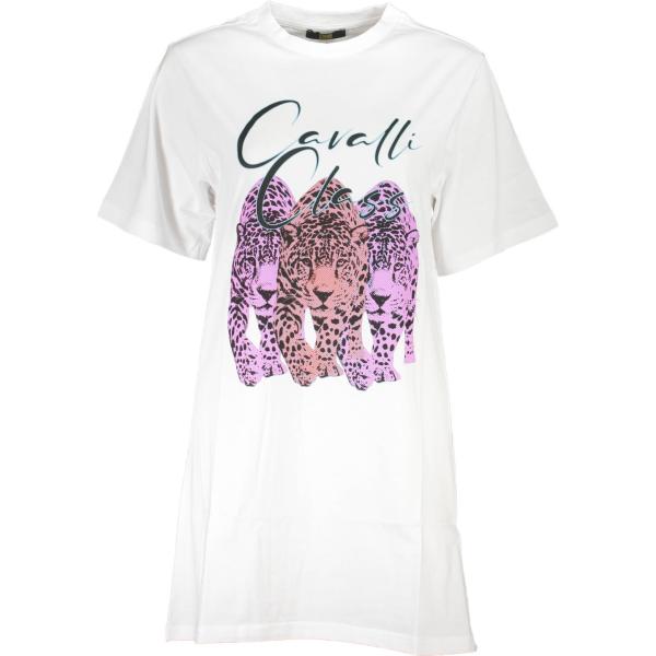 vestiti corti Cavalli class bianco con stampe