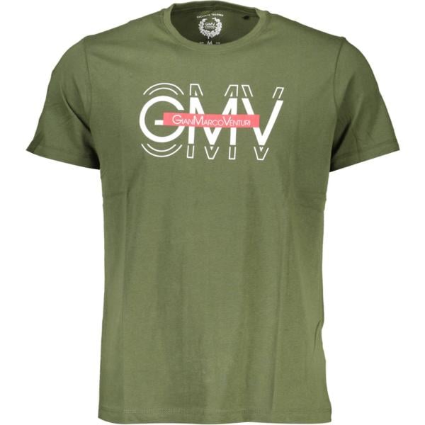 t-shirt Gian marco venturi verde con stampe