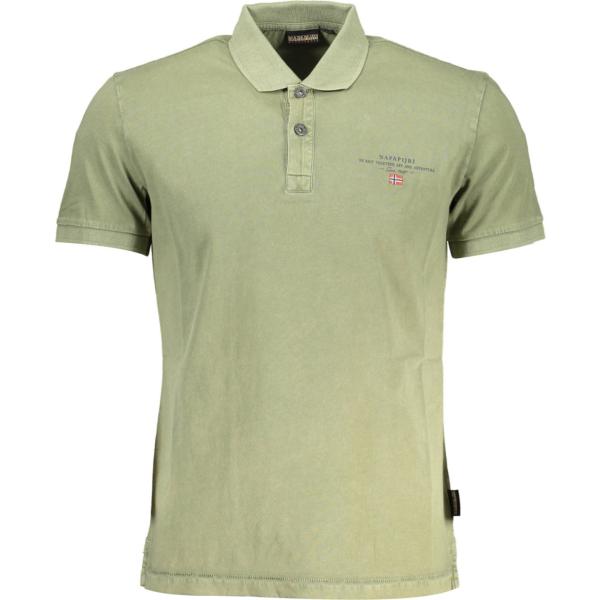 polo Napapijri verde con stampe