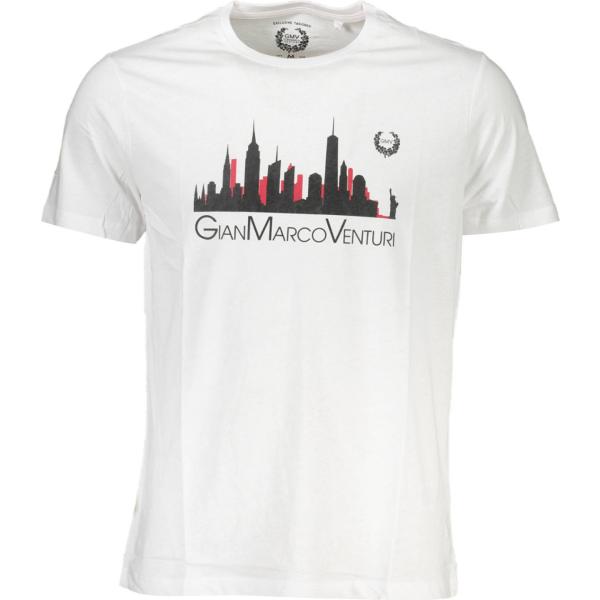 t-shirt Gian marco venturi bianco con stampe