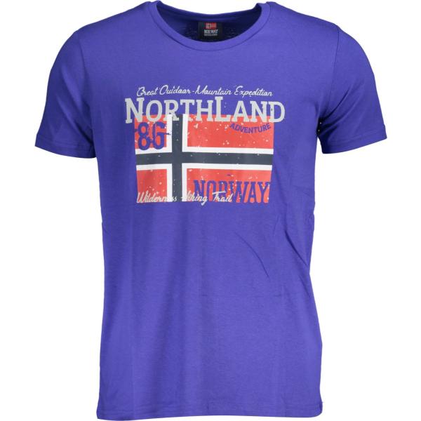 t-shirt Norway 1963 viola con stampe