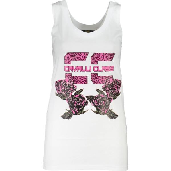 canottiere Cavalli class bianco con stampe
