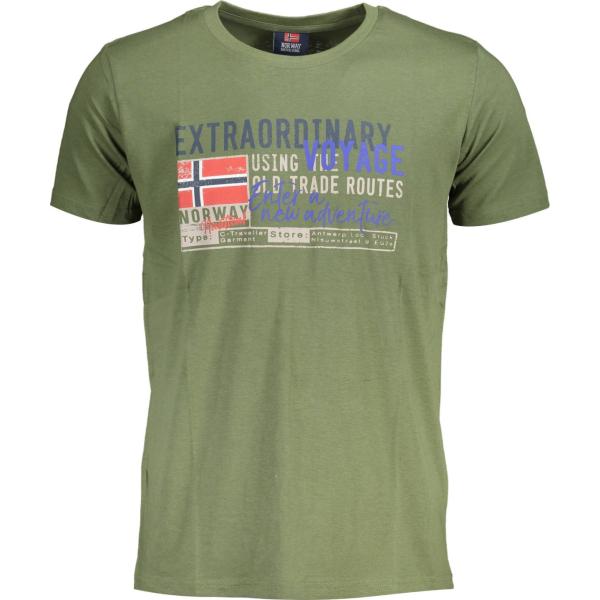 t-shirt Norway 1963 verde con stampe