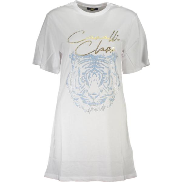 t-shirt Cavalli class bianco con stampe