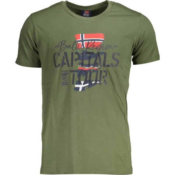 t-shirt Norway 1963 verde con stampe
