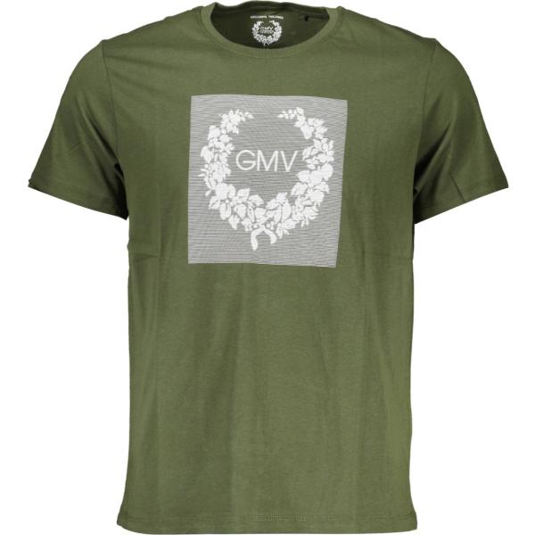 t-shirt Gian marco venturi verde con stampe
